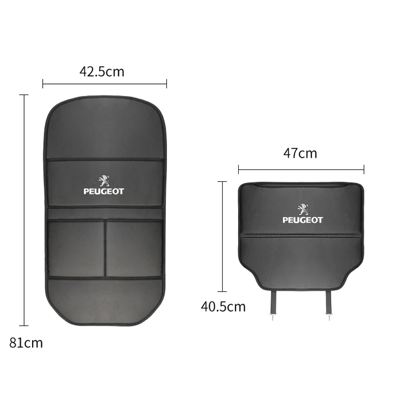 1pcs PU Leather Car Anti-Kick Pad Accessory For Peugeot 206 207 3008 301 406 108 408 607 307 807 4008 107 308 106 208 407 205