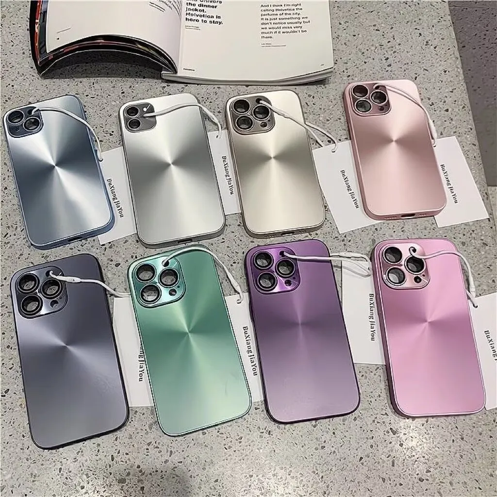 Sleek Silver & Gold Mirror Matte Shockproof Case with Purple Hard Back Cover