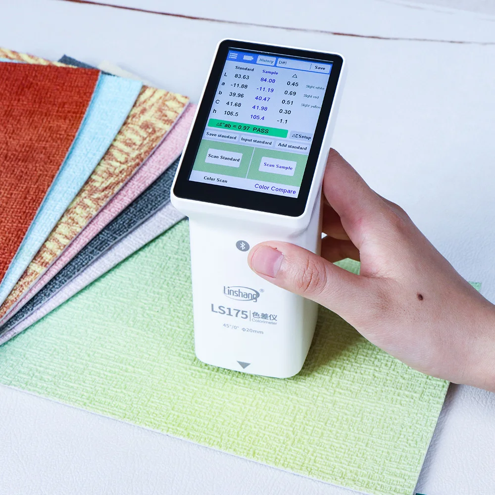 Rechargeable LS175 Smart Touch Screen Colorimeter for Coating Ceramic Plastic Paint Color Measurement Comparison