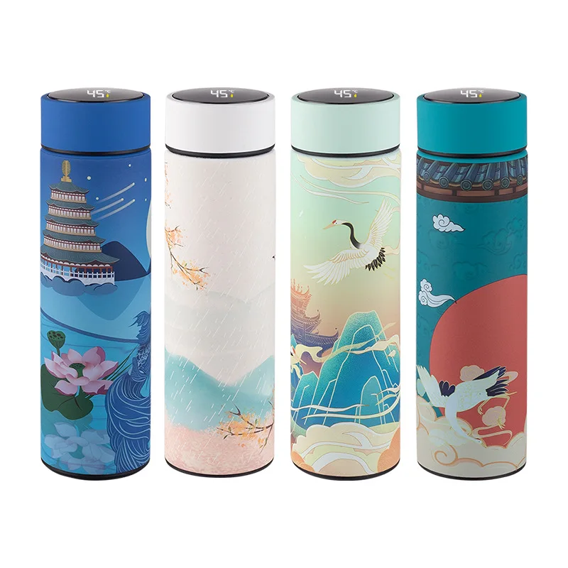 Chinese Thermal Water Bottle Thermos Display Temperature Vacuum Flask Stainless Steel Vacuum Flasks Keep Cold Water Cup