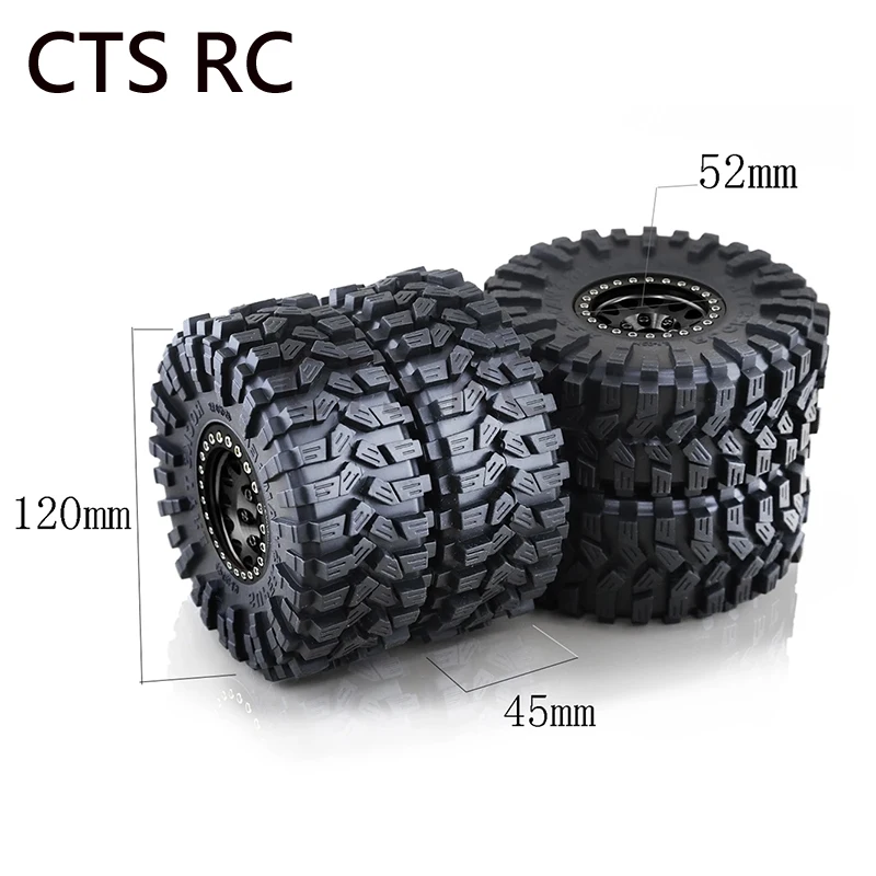 RC Car Wheels 4pcs 120mm Metal 1.9