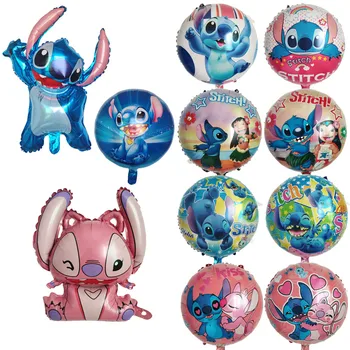 Décoration de fête d'anniversaire sur le thème Disney Lilo & Stitch, ballon en latex à hélium de dessin animé, fournitures de fête prénatale, jouets pour enfants, cadeaux 1