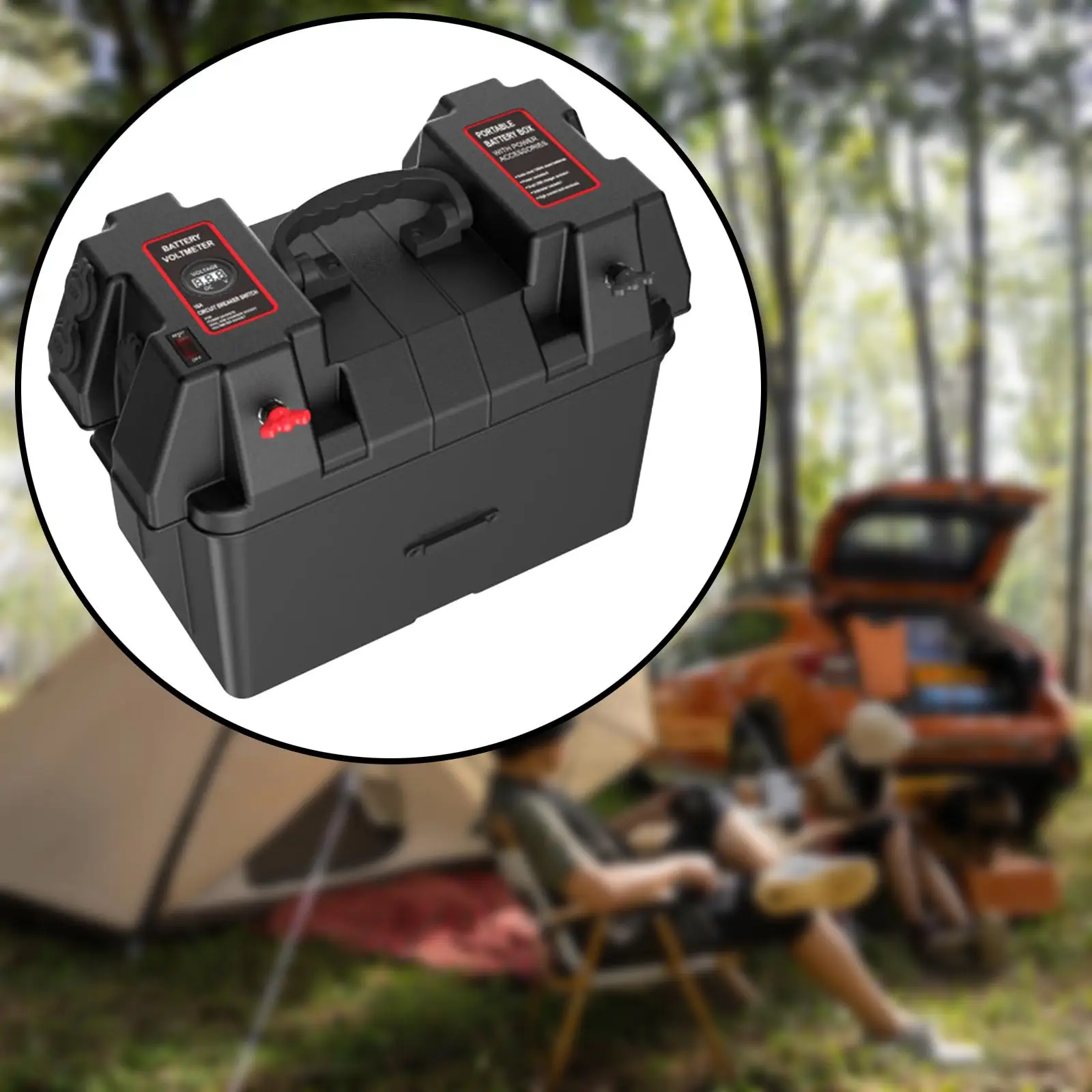 

Коробка для батарей двигателя, коробка для батарей с двумя USB-портами, троллинговая коробка для батарей двигателя, внешний прицеп для путешествий и внедорожников