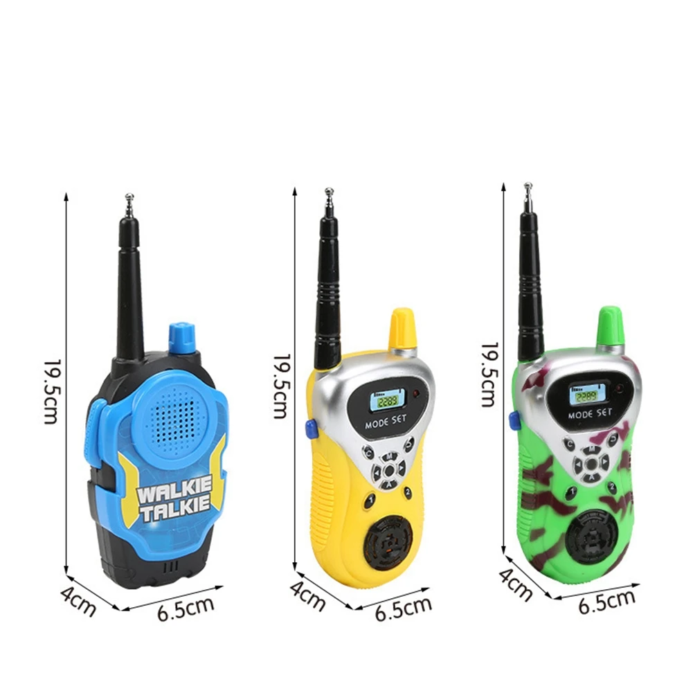 2PCS Mini Walkie Talkie Kids Wireless Call Parent Child Interaction Birthday Gift Toys for Boys Girls-Green 3