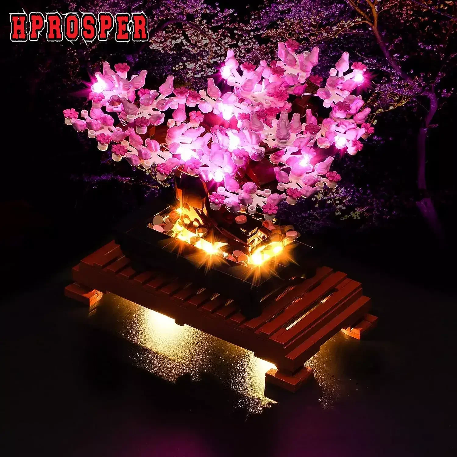 Hprosper 5V Led Light Per 10281 Creator Expert Bonsai Tree Lampada Decorativa Con Scatola Batteria (Non Includere Blocchi Lego)