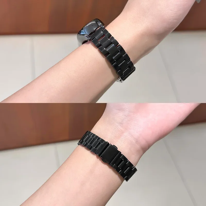 Elegant Stainless Steel Replacement Wristband Bracelet, Universal Fit Strap