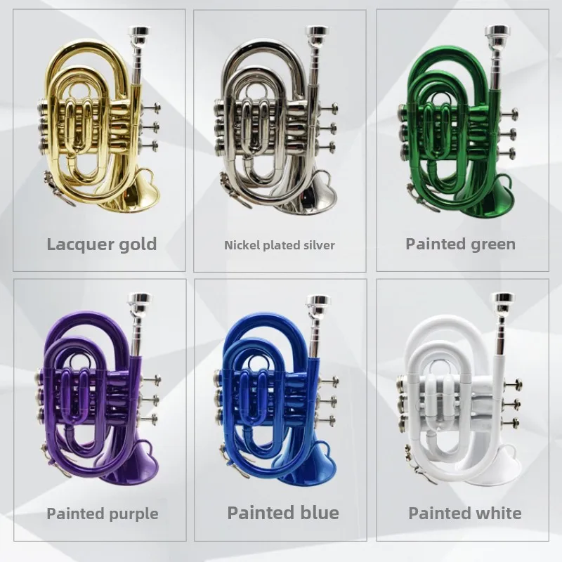 Palm Number in B Flat Trumpet Miniature Musical Brass Instruments Band Performance Accompany Trompeta Profesional Instruments