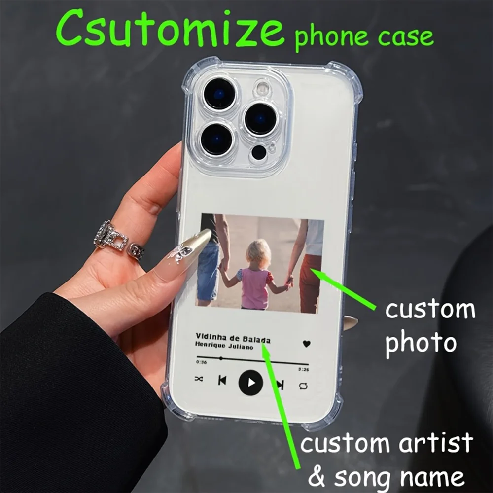 Personalized Clear Photo Phone Case Cover