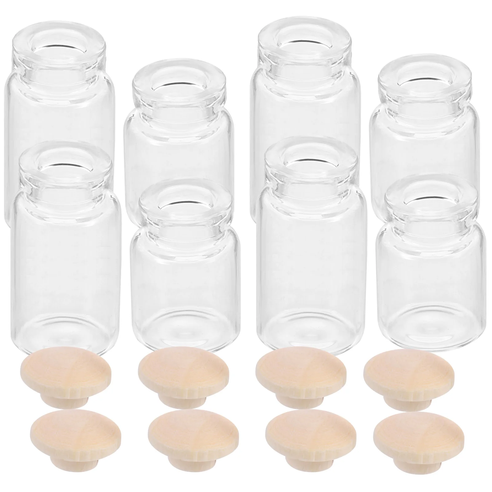 Miniature Glass Jar Model 8Pcs Mini Cookie Jars Clear Candy Jar Food Storage Canister Dollhouse Accessories Candy Jar 8pcs sponge cleaning shutters glass mirror sponge cleaning brush replacement accessories magical dust cleaning sponge