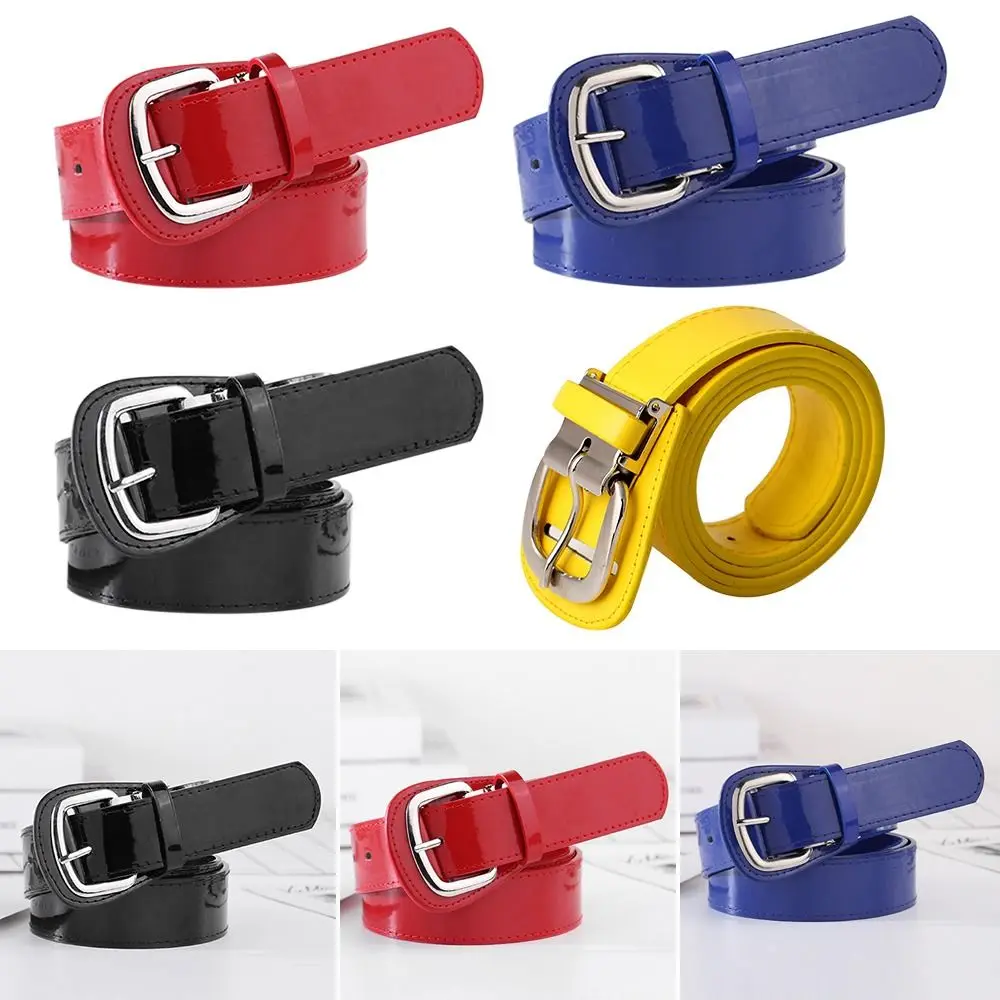 Pu Leather Casual Adjustable Outdoor Sports Belt Baseball Belt Waiststrap Waistband