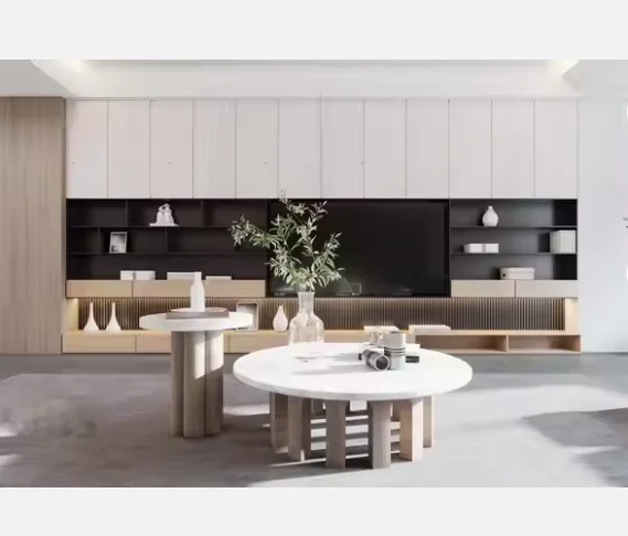 Fashion Living Room Furniture Wooden Wall Simple Design Tv Cabinet Modern Tv Cabinet Long