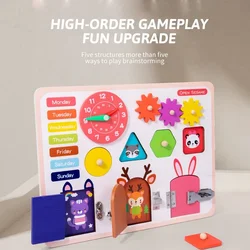 Kid Busy Board Montessori Unlock Light Plug Socket Toy Sensory Board for Toddlers Busyboard Intelligence Development Educational