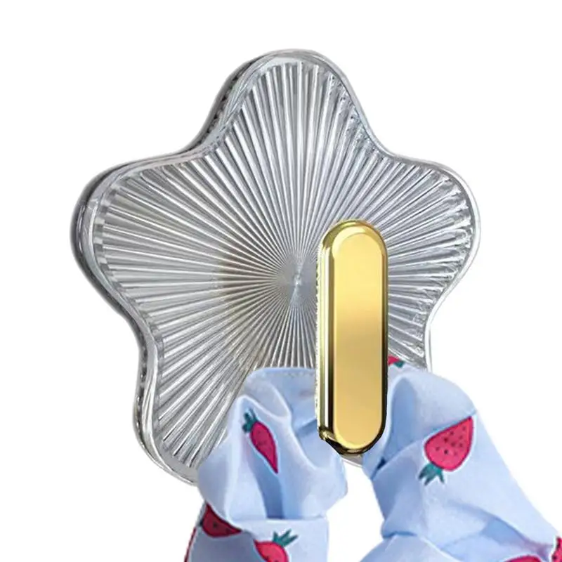 

Star Shape Adhesive Hooks High Quality Lightweight Stylish Large Load- Earing Door Wall Mounted Hanging Hooks for Clothes