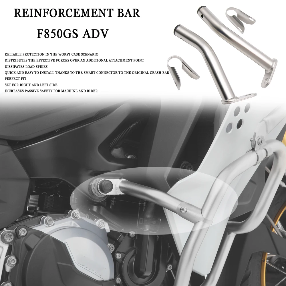 

For BMW F 850 GS F850GS F850 GS ADV ADVENTURE 2019-2021 Motorcycle Reinforcement Crash Bar Engine Protection Guard Bars Bumper