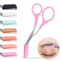 Eyebrow Trimmer Scissor Beauty Products Women Eyebrow Scissors with Comb Stainless Steel Makeup Tools Beauty Scissors 1