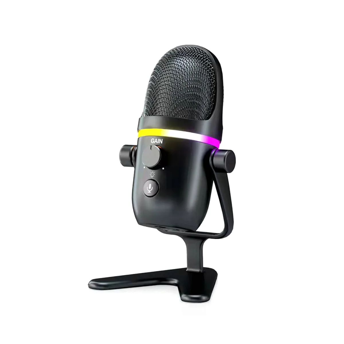 

USB Condenser Microphone RGB Esports Gaming Microphone Desktop Microphone Computer Recording Microphone