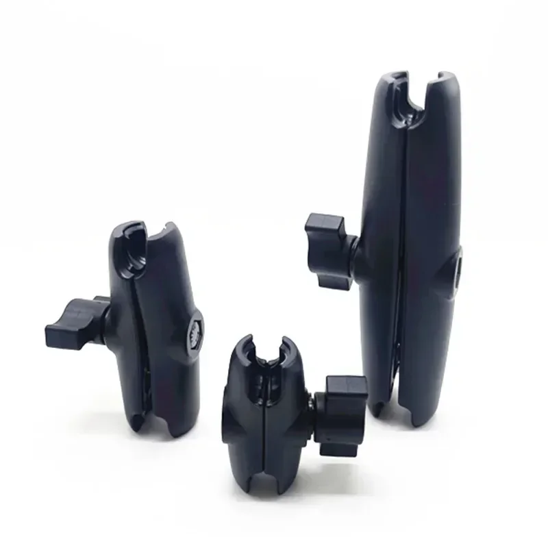 Bicycle Motorcycle Aluminum alloy Double Socket Arm for 17mm-25mm Ball Head Clip Mount Adapter Extension Swivel Arm RAM Mount