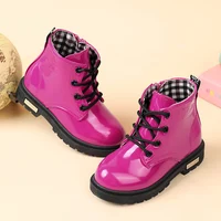 2024 New Winter Children Shoes PU Leather Waterproof Plush Boots Kids Snow Boots Brand Girls Boys Casual Boots Fashion Sneakers 3
