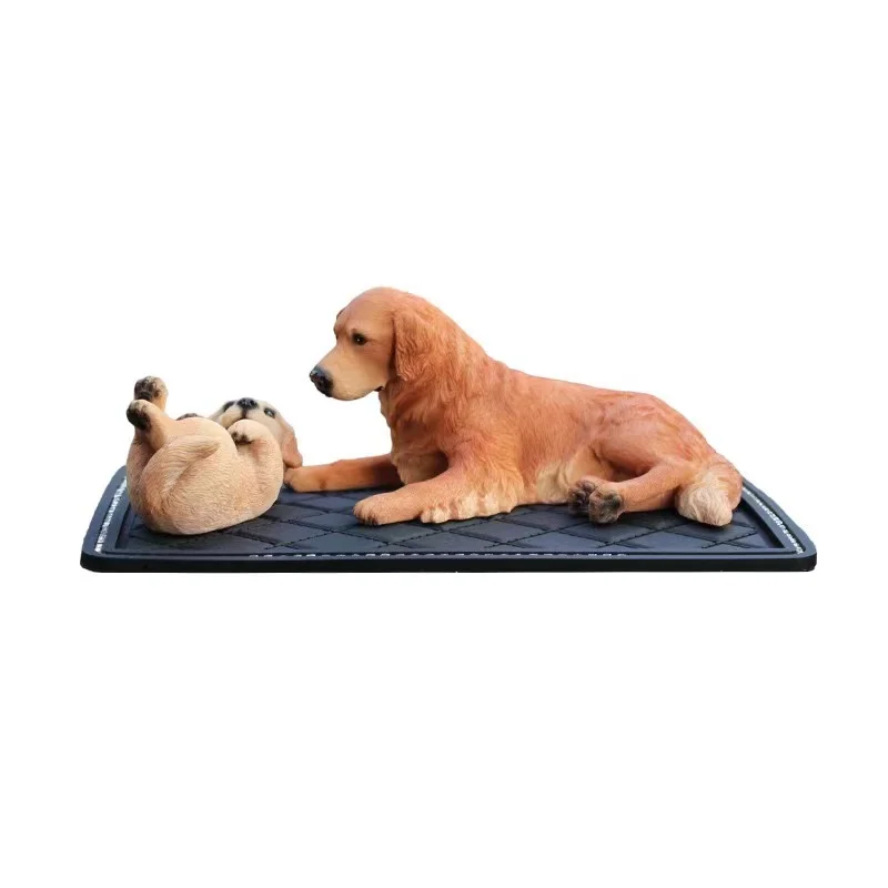 

Simulated car accessories golden fur model decorations, puppy birthday gifts car interior supplies