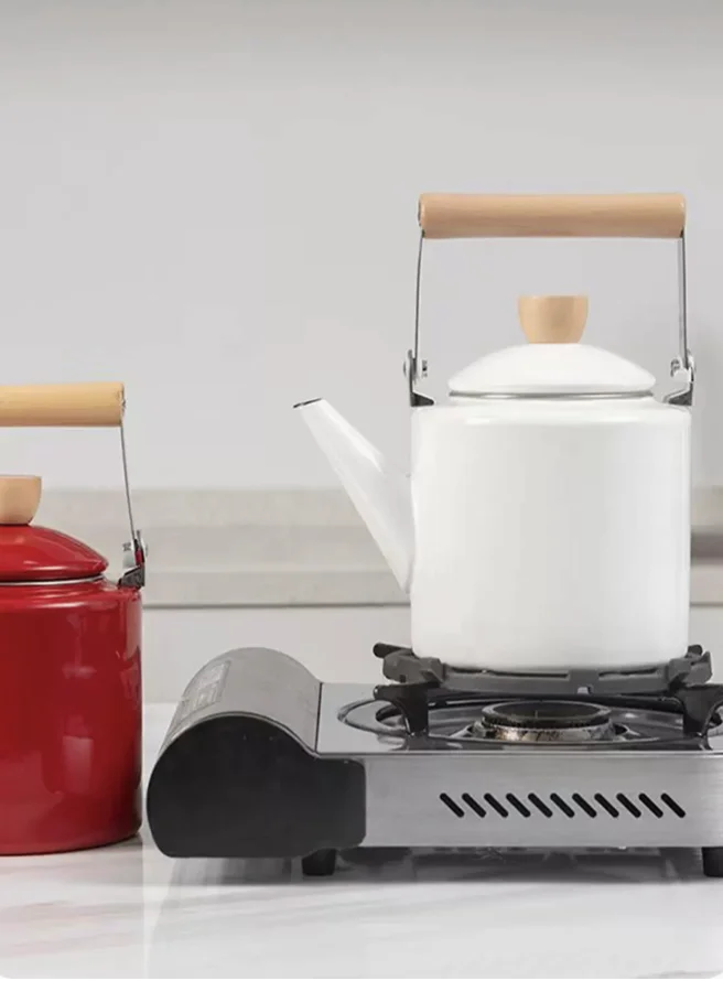 Classic japanese style pot 2.2L enamel kettle coffee pot flower electromagnetic furnace general flower Induction Cooker