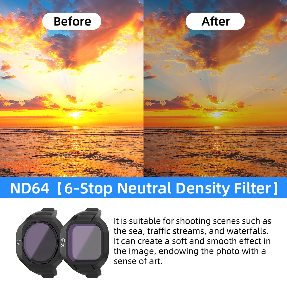 Lens Filters For  Mini 5 Pro Drone Gimbal UV CPL ND8/16/32/64 PL Filter Set Opti
