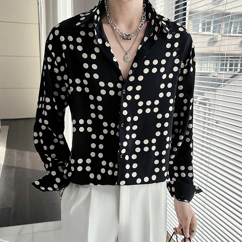 Chemise Homme Imprimée De Noël - Taille L, Col Boutonné, Coupe Décontractée, Neuve Avec étiquettes