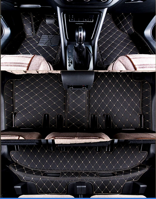 

Good quality rugs! Custom special car floor mats for Toyota Sienna Hybrid 2022 7 seats durable waterproof carpets,Free shipping