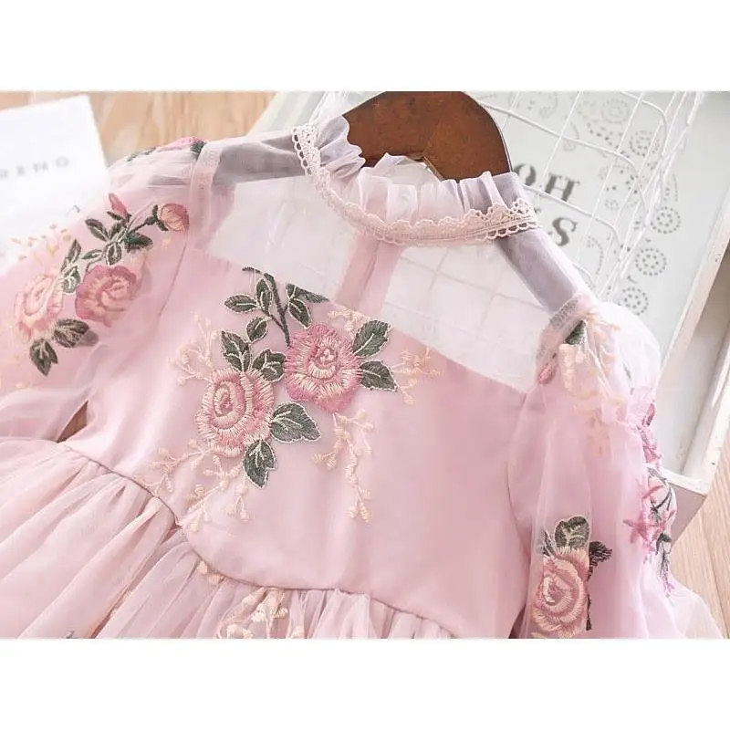 Girls Princess Dress Polka Dot Flower Wedding Evening Clothing for 3 5 8 Years