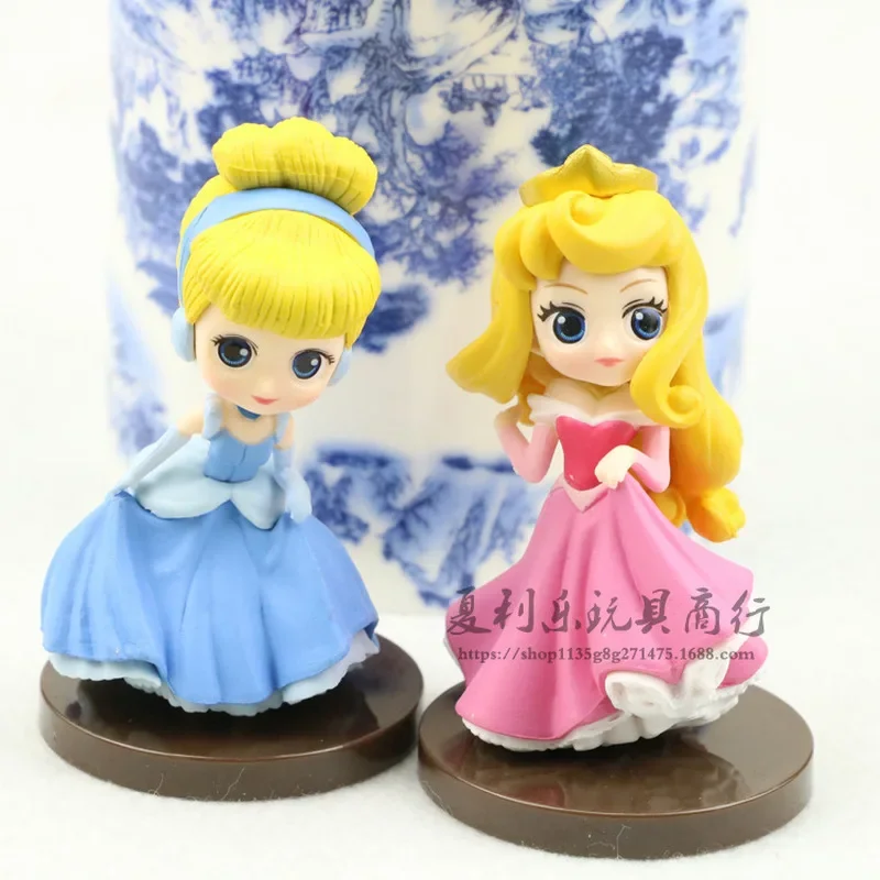 8 pz/set principesse Disney modello in PVC biancaneve cenerentola Ariel  Belle Western action figure giocattoli