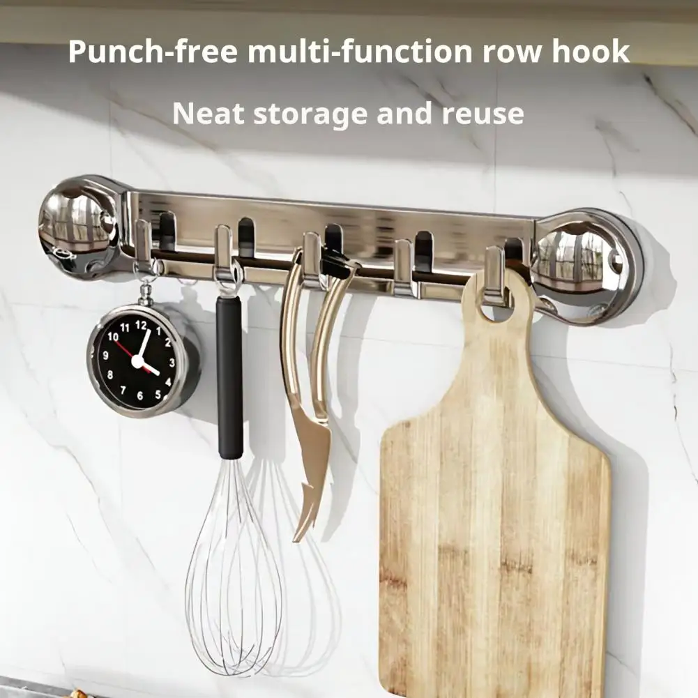 Wall Mounted Towel Hook Suction Cup Towel Bar Heavy Duty Suction Wall Hooks for Bathroom Kitchen Waterproof Hanger