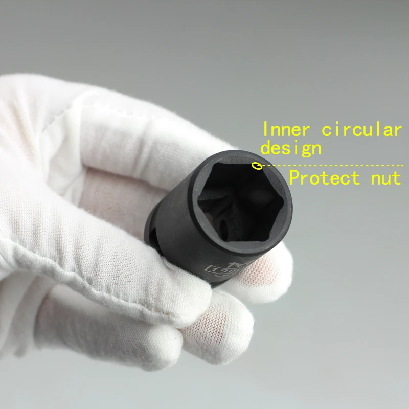 Description Picture 4 of item1/2" Short Impact Socket Adopter Air Sockets 6 Point 10 12 13 14 16 17 18 19 21 24 27 30 32mm for Electric Impact Air Pneumatic