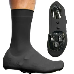 Tall Silicone Shoe Cover - Waterproof and Windproof Aero Fabric for Road Cycling, Reusable and Snap - On Design (38 - 43 A)