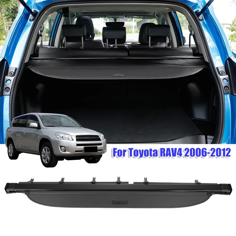 

Black Retractable Car Rear Trunk Cargo Cover Security Shield for Toyota RAV4 2006-2012