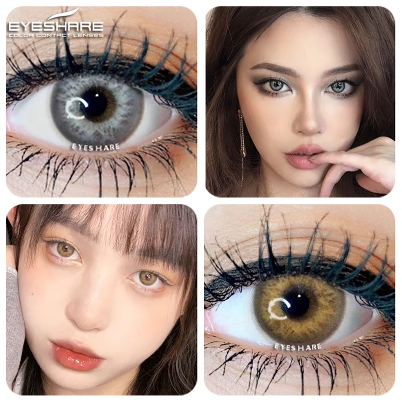EYESHARE 1Pair Natural Color Contact Lenses for Eyes Blue Colored Contacts lens Pupil Cosmetics
