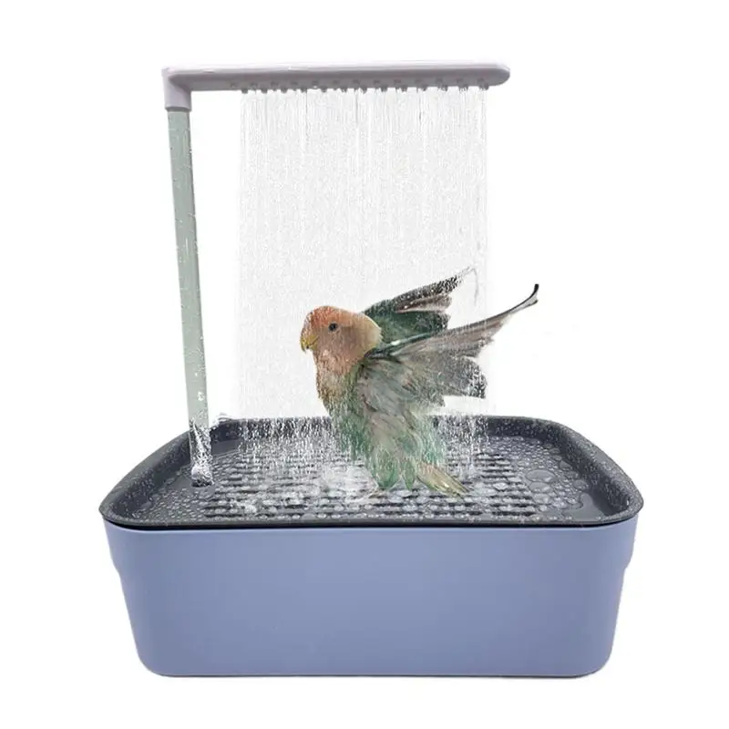 Bird Bath Parrot Automatic Bathtub With Shower Pet Circulating Water Bath Parrot Bathtub Pet Bird Bath Bird Cage Accessories for Parakeet
