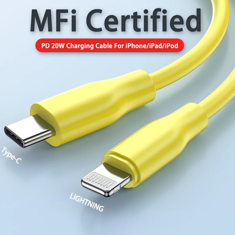 

MFi 20W PD USB C to Lightning Fast Charging for iPhone 14 13 12 11 Pro Max X XS XR 8 7 for iPad Mini Phone Charger Type C Cable
