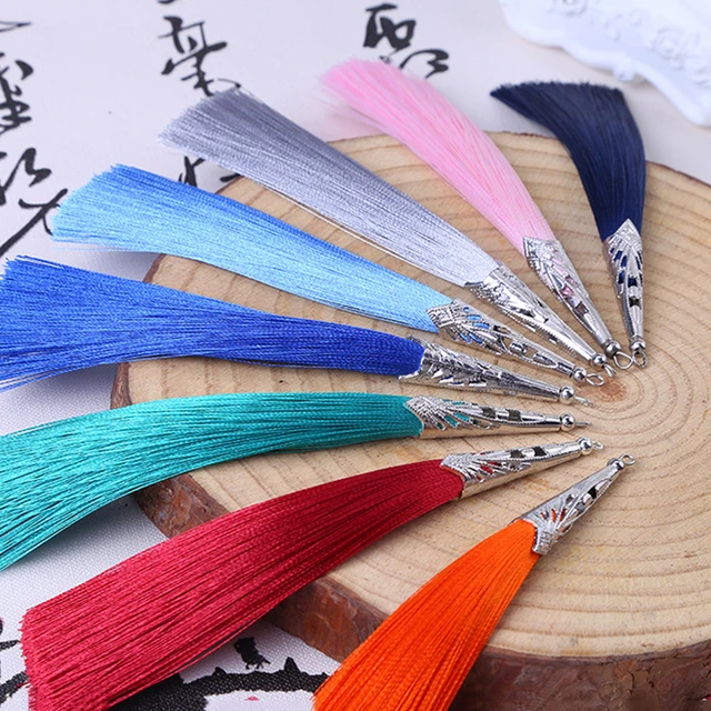 10/20Pcs 14cm Silky Tassels Bookmark Tassels Bulk Soft Craft Mini Tassel  with Cord Loop for Jewelry Making DIY Craft Accessories - AliExpress