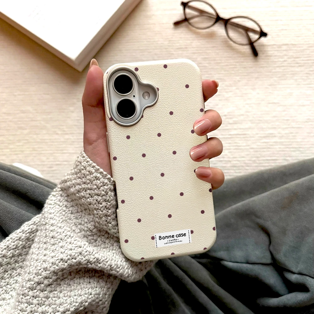 Creative Unique Polka Dot Leather Texture Phone Case