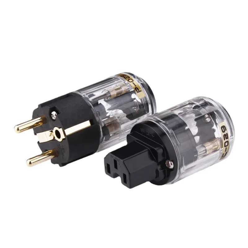 Spina Alimentazione IEC Placcata Oro Spina Di Alimentazione HiFi Placcata Oro 24K &ndash; Connettore IEC SCHUKO C15 C13 Per Cavi Fai Da Te Cavo Alimentazione Placcato Oro