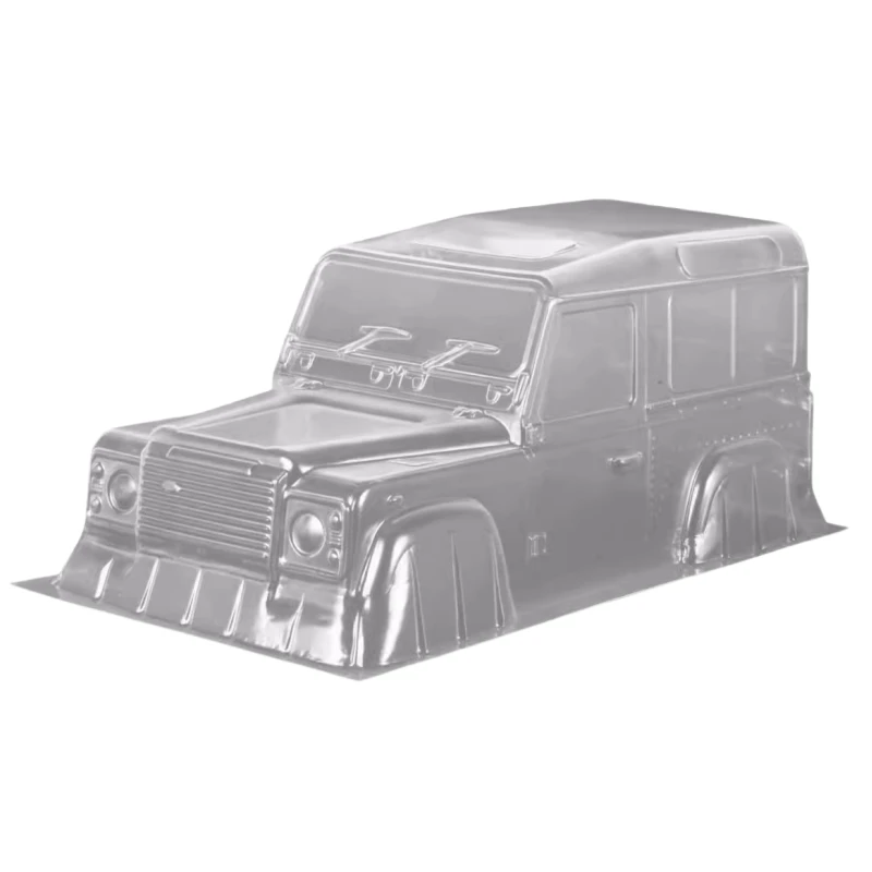 

1/10 гусеничных тел 313 мм Defender D110 прозрачный корпус Lexan W/светильник наклейка лист для дистанционного управления автомобиля Trax TRX-4 SCX10 II