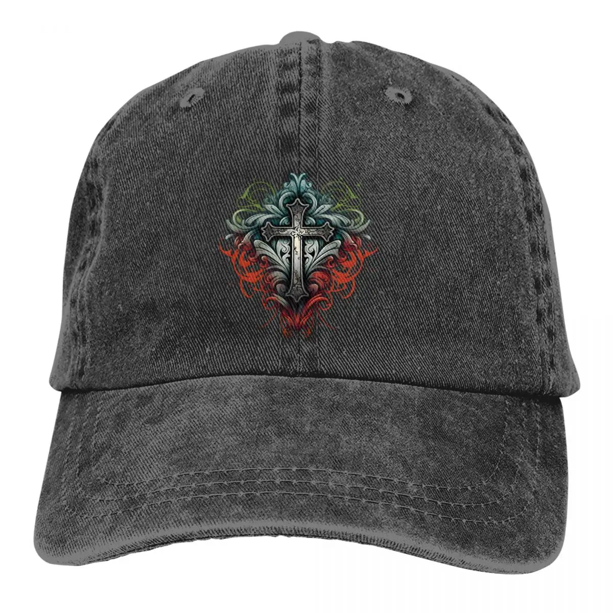 

Mysterious Baseball Caps Peaked Cap Jesus Cross Sun Shade Hats for Men Women