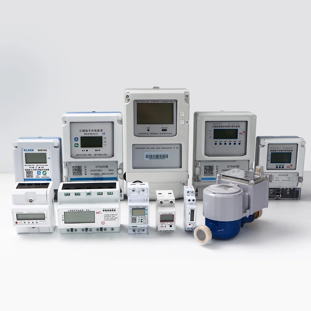 Electric Energy Meter with LCD Digital Display and DIN Rail Mounting