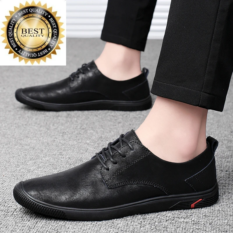 

lace Shoes Men genuine leather up Sneakers Breathable Fashion Skateboarding outdoor fashion cow Leather for men