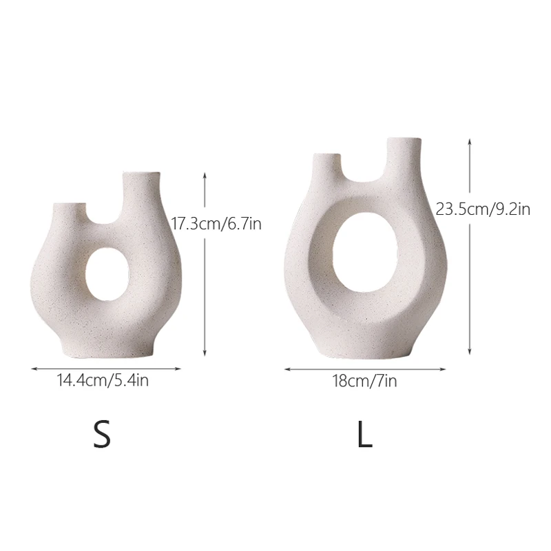 Ceramic Vase - Nordic Ceramic Vase White Dried Flowers