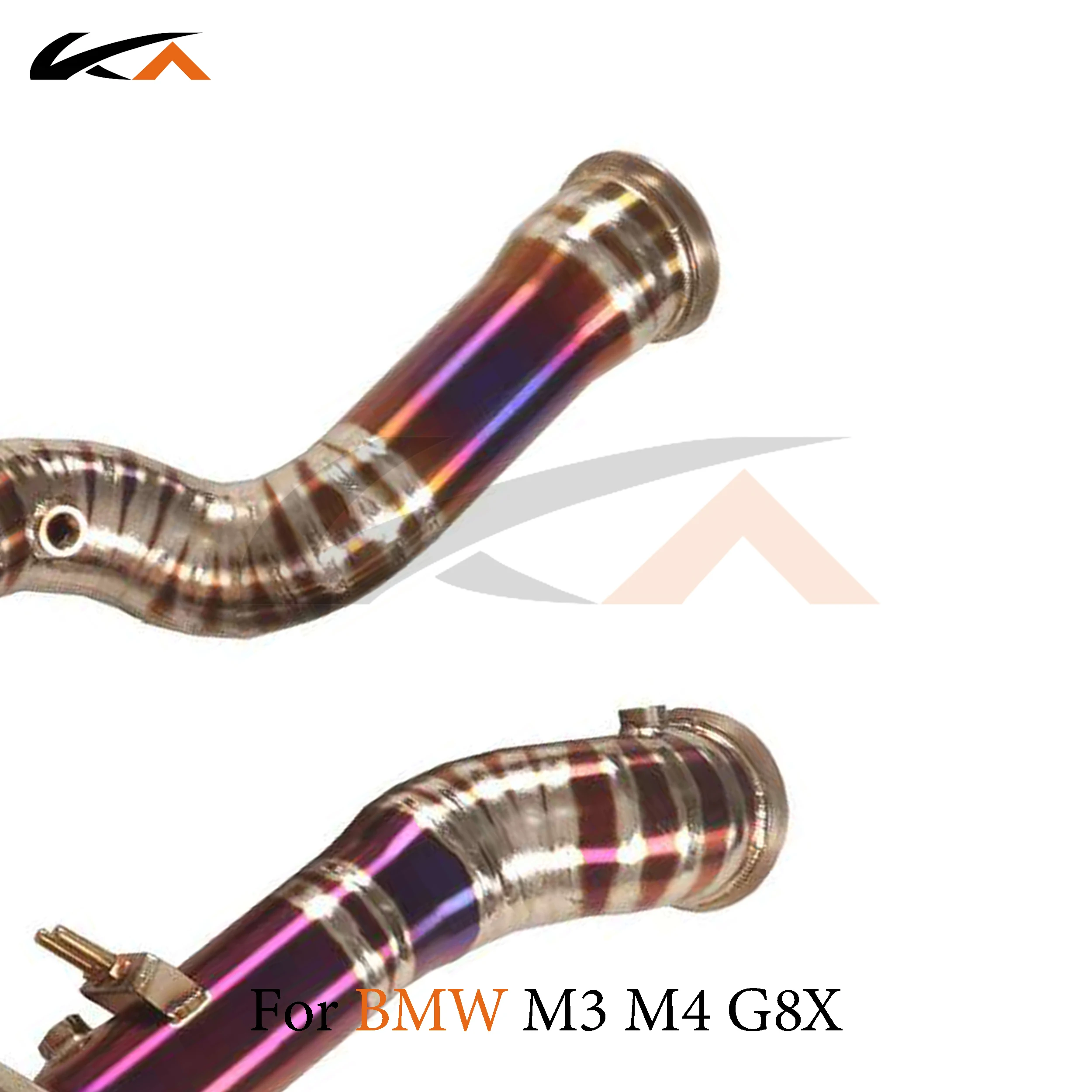 KA 튜닝 다운파이프 배기 티타늄 합금 헤더, BMW M3 M4 G8X 3.0T 퍼포먼스 자동차 부품 스트레이트 파이프