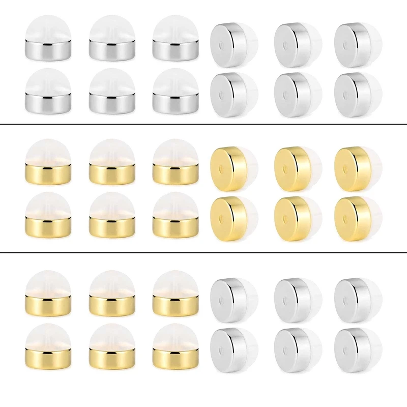 Silicone Earring Backs, Full Cover, 20pcs Clear Earring Backs Replacements, Hypoallergenic Earring Stoppers, Soft Ear Backings for Studs Hook