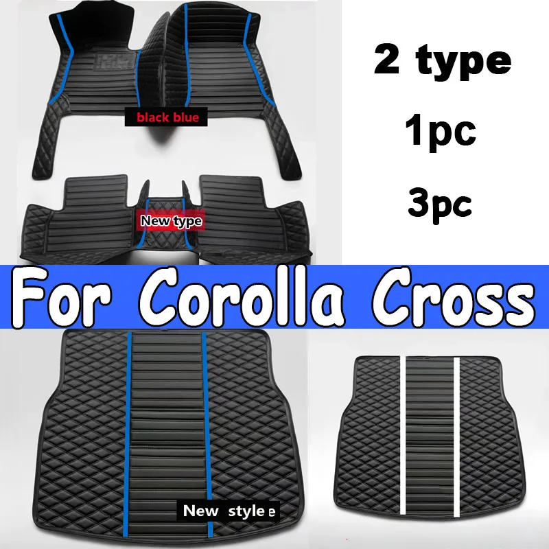 Tappetini Auto Per Toyota Corolla Cross 2022 Custom Auto Foot Pads Automobile Carpet Cover Accessori Interni