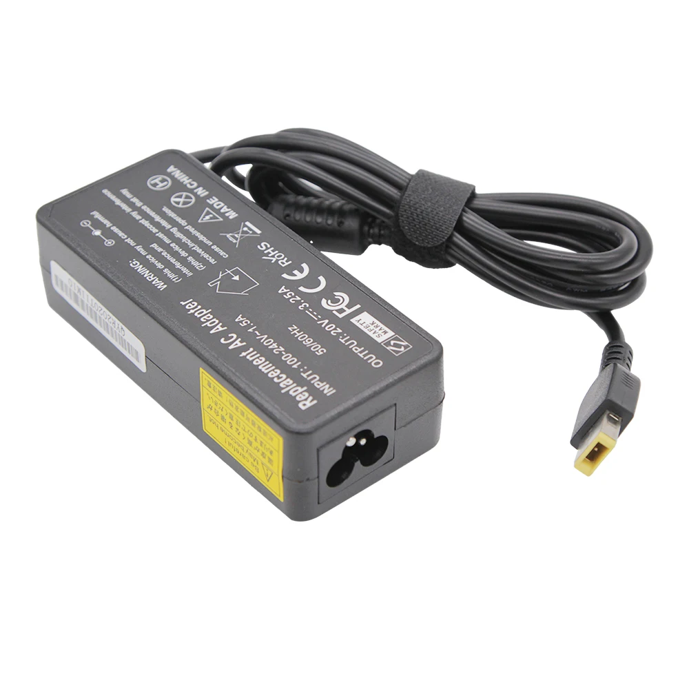 Carregador Portátil para Lenovo Thinkpad X301s X230s G500 G405 x1 Carbono E431 E531 T440s 20v 3.25a 65w ca Adaptador de Energia - Imagem 4