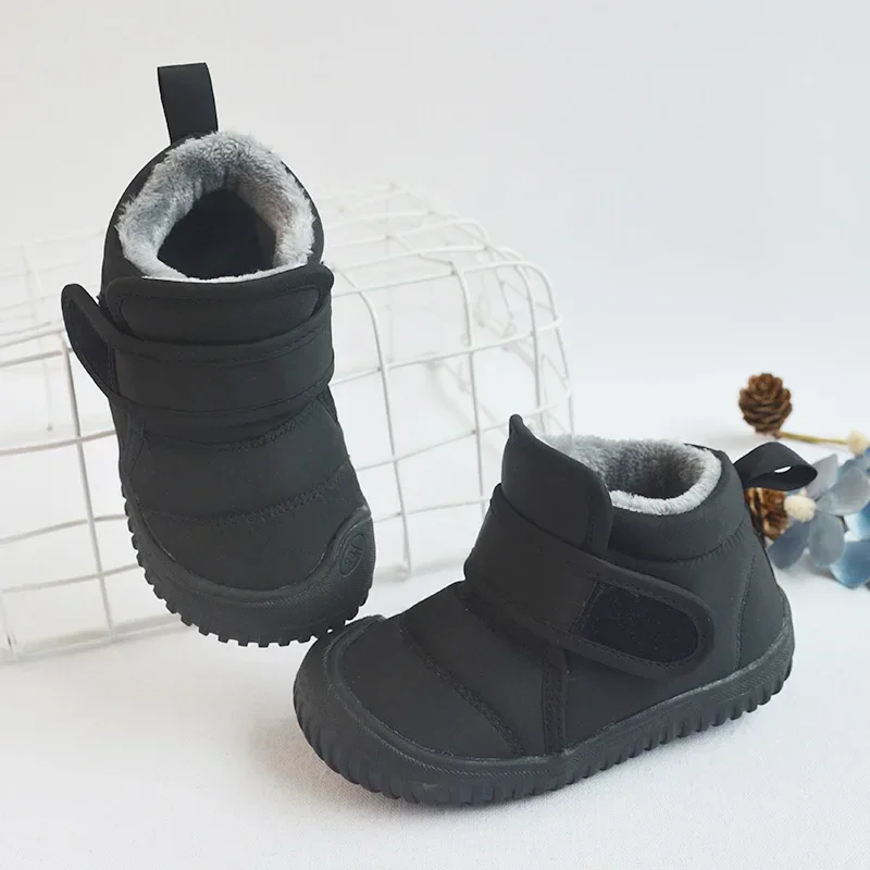 Winter children velvets cotton shoes baby casual soft-soled warm cotton boots boys and girls fashion short snow boots casual shoes children boots