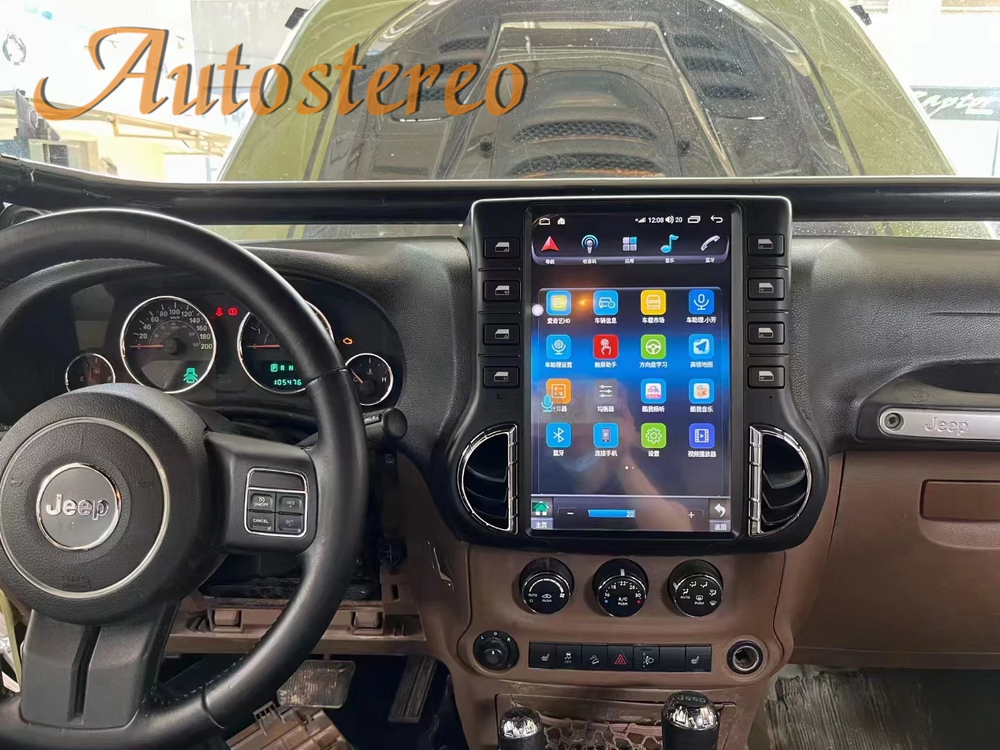 Carplay Android For Jeep Wrangler JK 2010-2017 Tesla Screen Car Multimedia Playe
